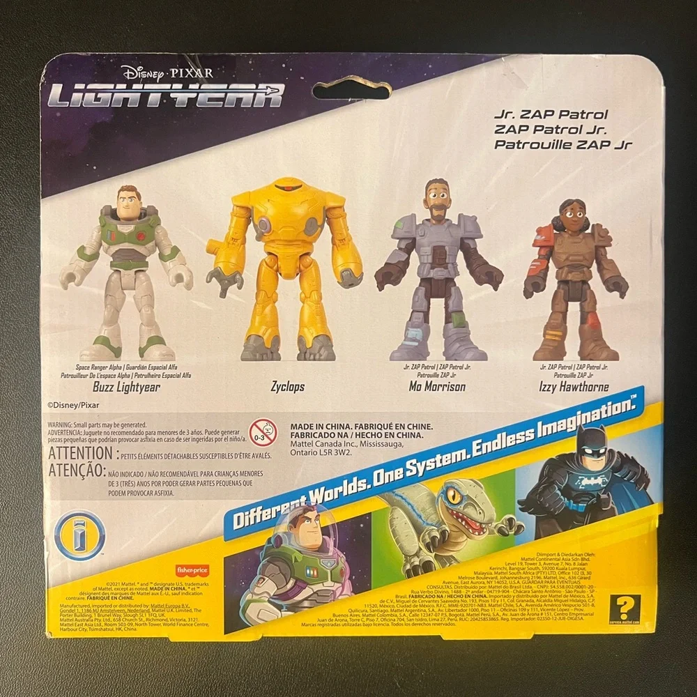 New 2023 - Imaginext Disney Pixar Lightyear: Jr. ZAP Patrol Figure 4 Pack - Picture 2 of 3
